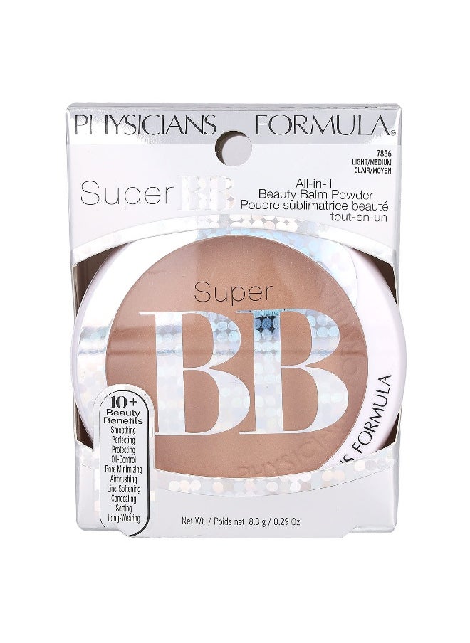 Physicians Formula, Super BB, All-in-1 Beauty Balm Powder, 7836 Light/Medium, 0.29 oz (8.3 g)