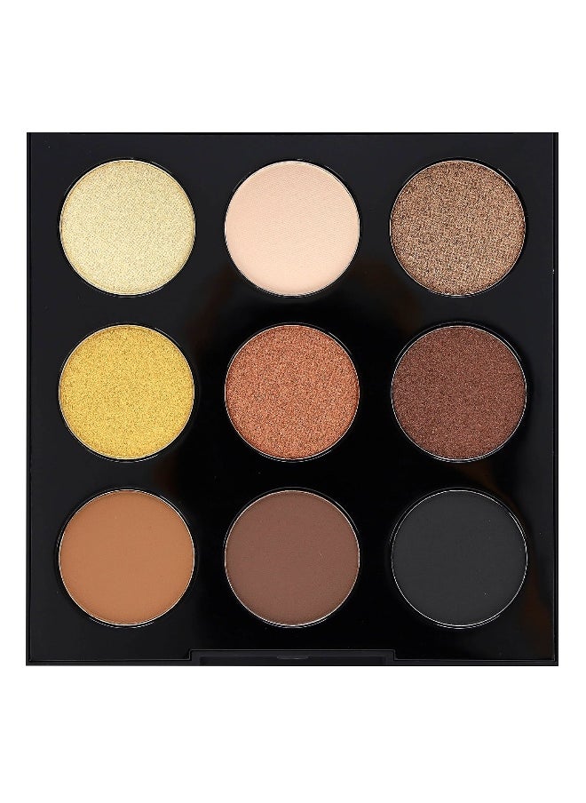 Palladio, Ultimate 9 Count Eyeshadow Palette, Golden Sand, 0.33 oz (9.6 g)