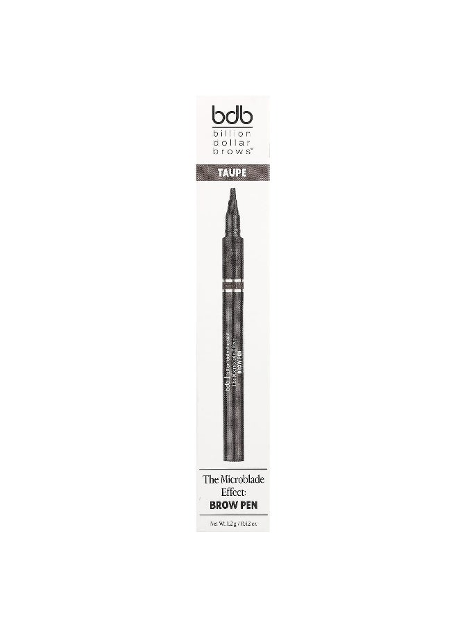 Billion Dollar Beauty, Billion Dollar Brows, The Microblade Effect: Brow Pen, Taupe, 0.42 oz (1.2 g)