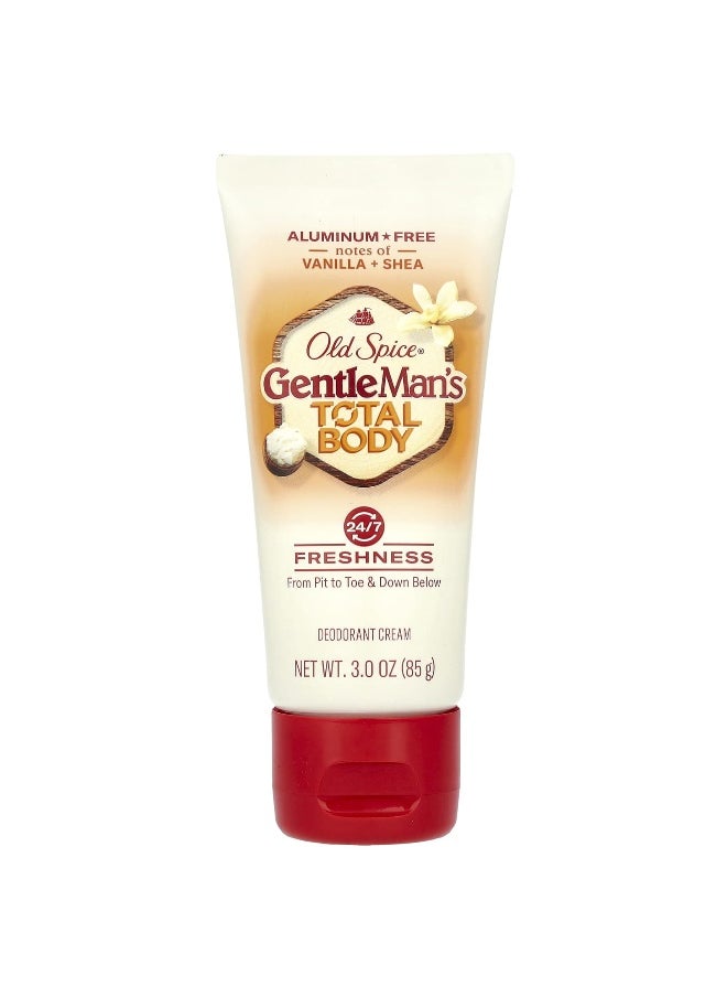Old Spice, Gentle Man's Total Body, Deodorant Cream, Aluminum Free, Vanilla + Shea , 3 oz (85 g)