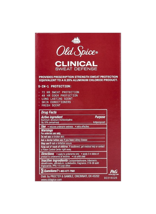 Old Spice, Clinical Sweat Defense, Antiperspirant/Deodorant, Stronger Swagger, 1.7 oz (48 g)