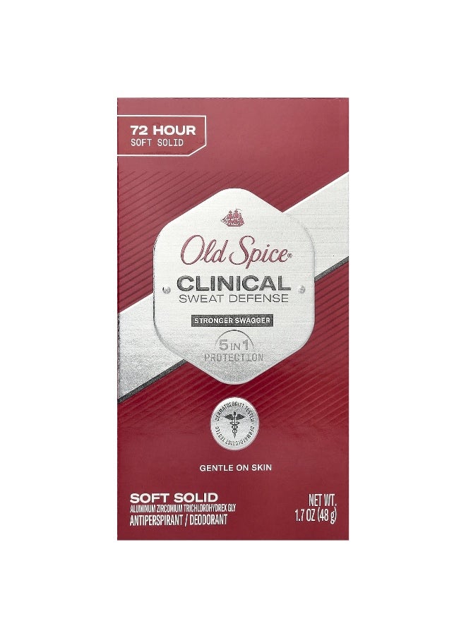 Old Spice, Clinical Sweat Defense, Antiperspirant/Deodorant, Stronger Swagger, 1.7 oz (48 g)