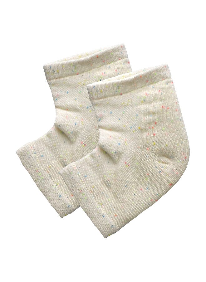 Kitsch, Moisturizing Heel Socks, Rainbow Speckle, 1 Pair