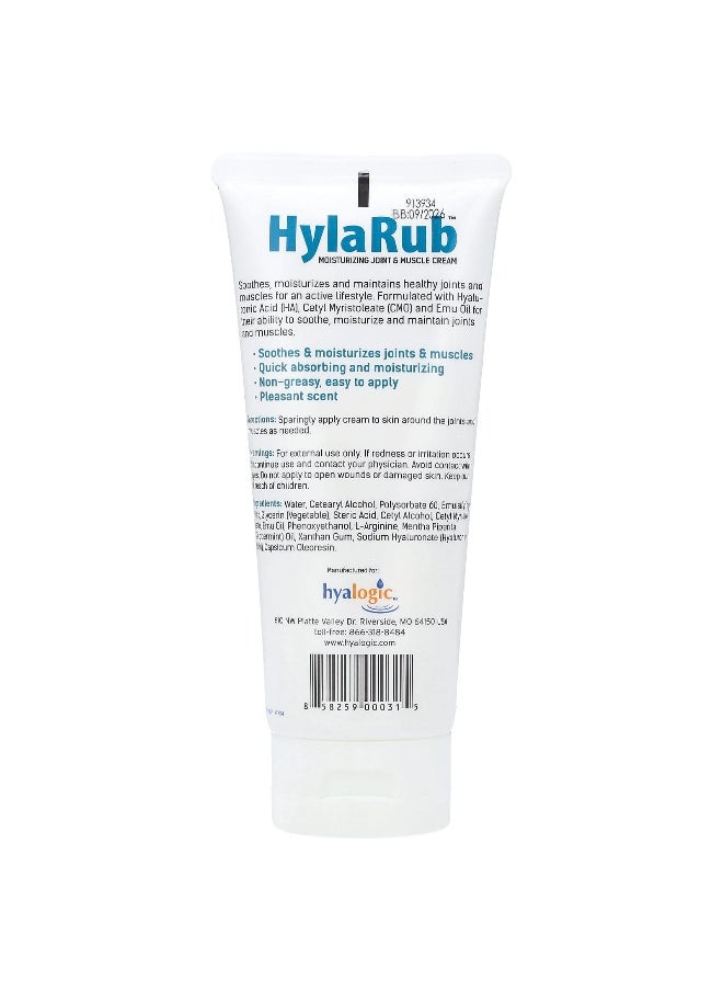Hyalogic, HylaRub, Moisturizing Joint & Muscle Cream, 6 oz (168 g)