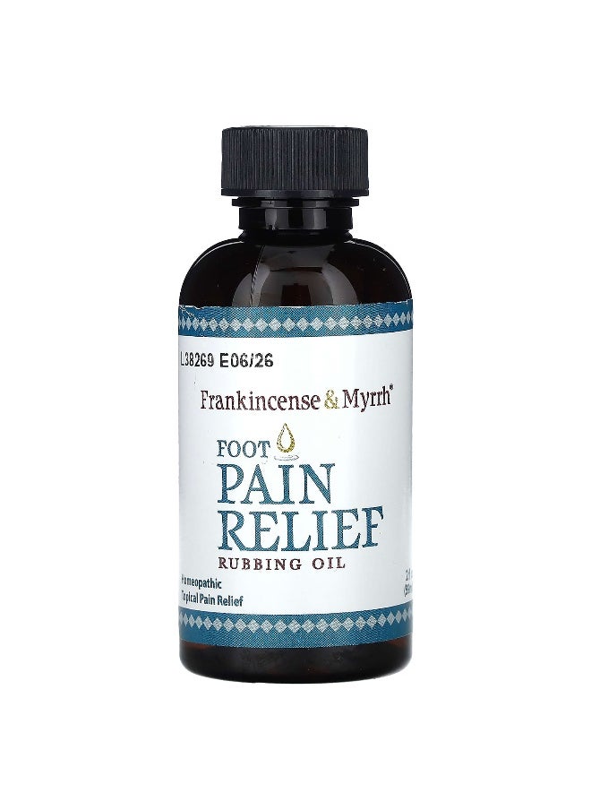 Frankincense & Myrrh, Foot Pain Relief Rubbing Oil, 2 fl oz (59 ml)