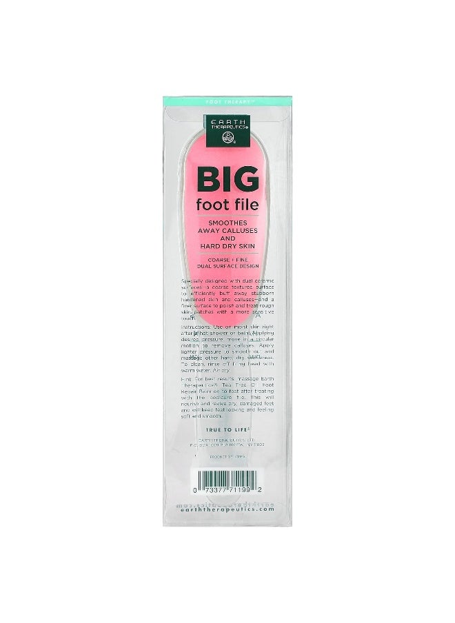 Earth Therapeutics, Big Foot File, Green and Pink, 2 Count