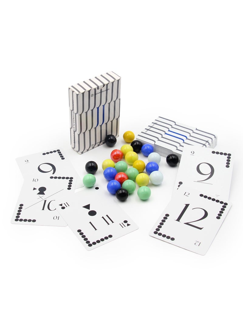 Premium JackarooJoker Jackaroo Solid Wood with Bag,Marbles and Plastic Playing Cards for 4-6 players 54 cm