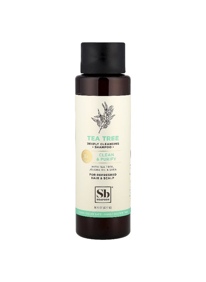 Soapbox, Tea Tree Deeply Cleansing Shampoo, Clean & Purify, 16 fl oz (473 ml)