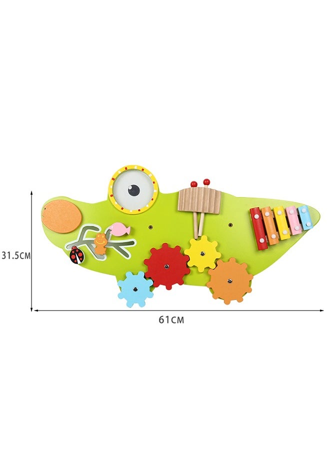 Fun Crocodile Shaped Wooden Early Education Toy Board To Stimulate Your Baby'S Enthusiasm For Exploration