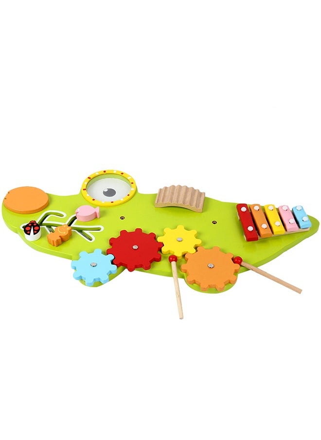 Fun Crocodile Shaped Wooden Early Education Toy Board To Stimulate Your Baby'S Enthusiasm For Exploration