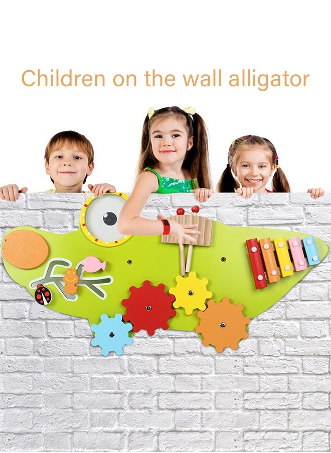 Fun Crocodile Shaped Wooden Early Education Toy Board To Stimulate Your Baby'S Enthusiasm For Exploration