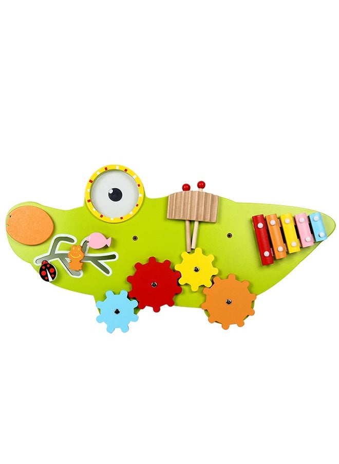 Fun Crocodile Shaped Wooden Early Education Toy Board To Stimulate Your Baby'S Enthusiasm For Exploration