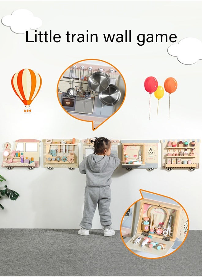 Multi-Functional Wooden Children'S Role-Play Car Set, Enjoy A Variety Of Experiences