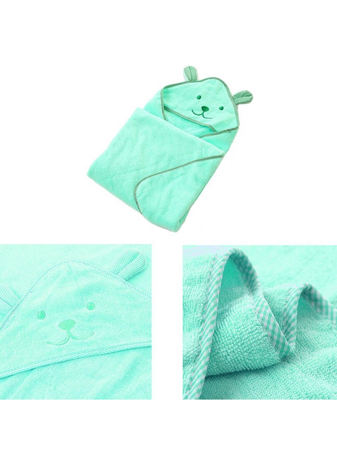 Hooded Bath Towel Green 90x90cm