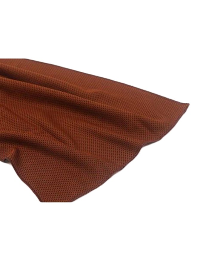 Polka Dot Pattern Hand Towel Brown/Black 88 x 33cm