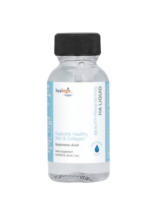 Hyalogic, Beauty From Within, HA Liquid, Non-Flavored, 3 mg, 1 oz (30 ml)