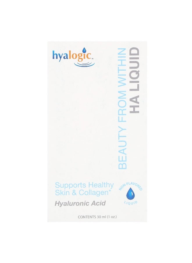 Hyalogic, Beauty From Within, HA Liquid, Non-Flavored, 3 mg, 1 oz (30 ml)