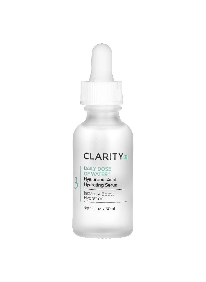 ClarityRx, Daily Dose of Water, Hyaluronic Acid Hydrating Serum , 1 fl oz (30 ml)