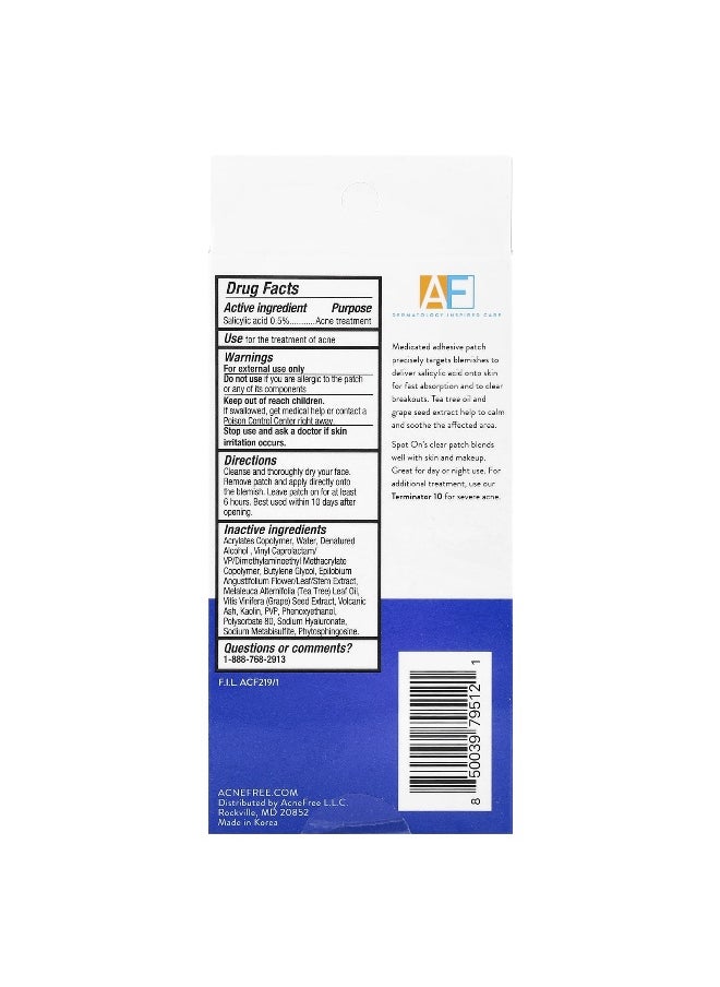 ACNE FREE, Salicylic Acid Spot On, 36 Patches