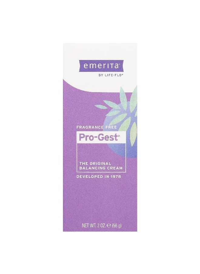 Emerita, Pro-Gest, The Original Balancing Cream, Fragrance Free, 2 oz (56 g)