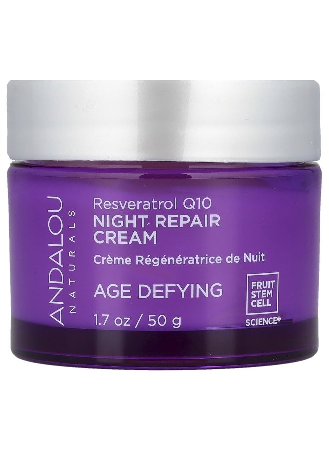 Andalou Naturals, Night Repair Cream, Resveratrol Q10, 1.7 oz (50 g)