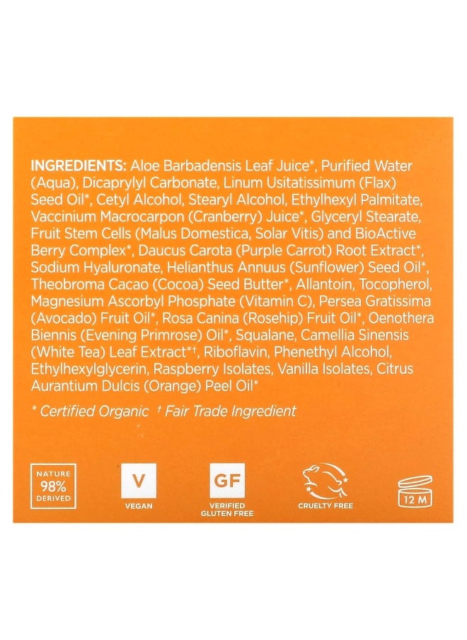 Andalou Naturals, Luminous Night Cream, Purple Carrot + C, Brightening, 1.7 fl oz (50 ml)