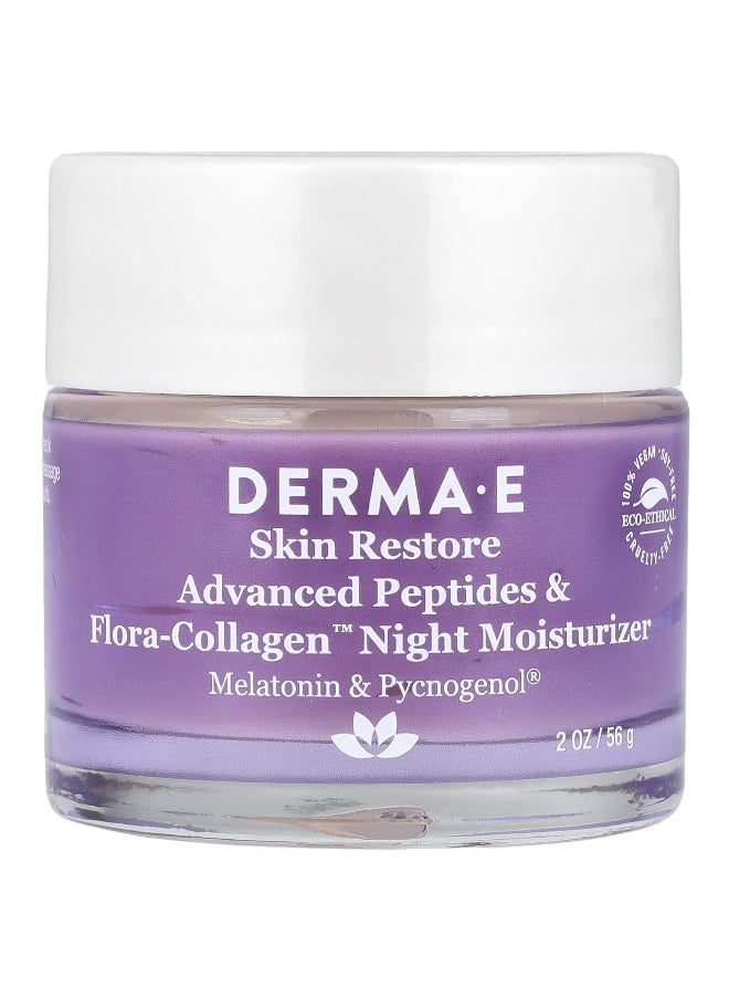DERMA E, Advanced Peptides & Flora-Collagen™ Night Moisturizer, 2 oz (56 g)
