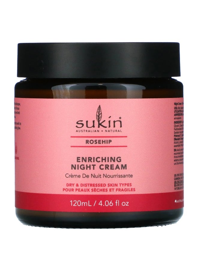 Sukin, Enriching Night Cream, Rosehip, 4.06 fl oz (120 ml)