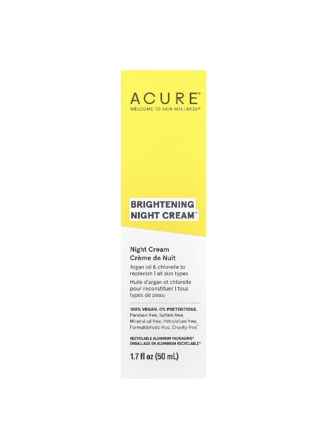 ACURE, Brightening Night Cream™, All Skin Types, 1.7 fl oz (50 ml)