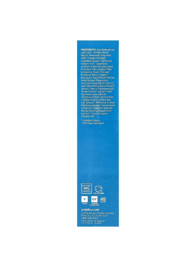 Andalou Naturals, Pure Pore Toner, Willow Bark, 6 fl oz (178 ml)