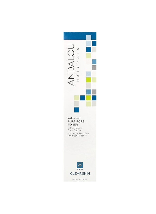Andalou Naturals, Pure Pore Toner, Willow Bark, 6 fl oz (178 ml)