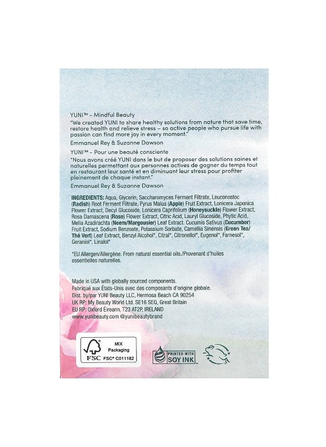 Yuni Beauty, Shower Sheet, Rose & Cucumber, 12 Wipes