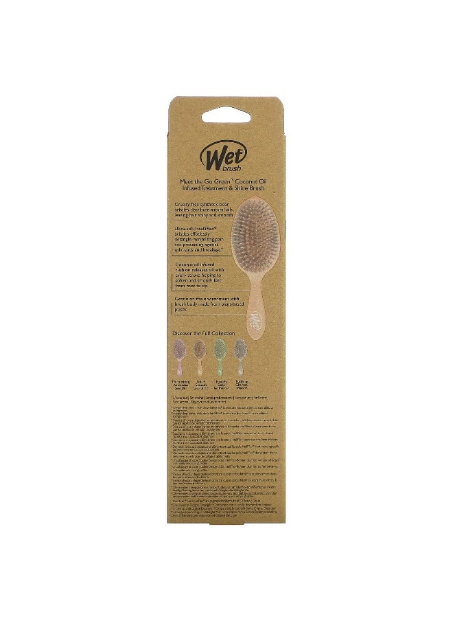 Wet Brush, Go Green Coconut Oil Infused Treatment & Shine Brush, Orange, 1 Brush