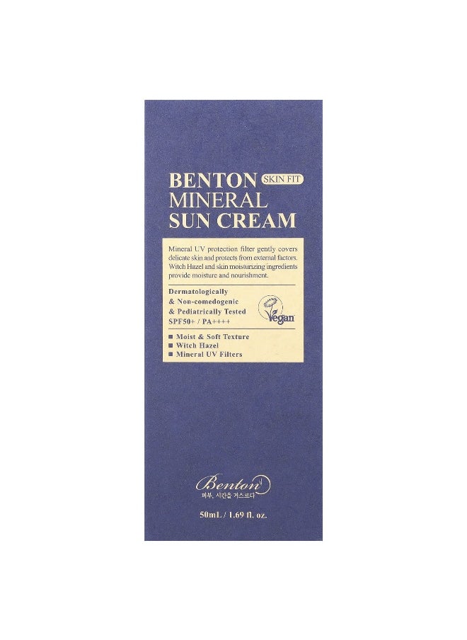 Benton, Skin Fit Mineral Sun Cream, SPF 50/PA++++, 1.69 fl oz (50 ml)