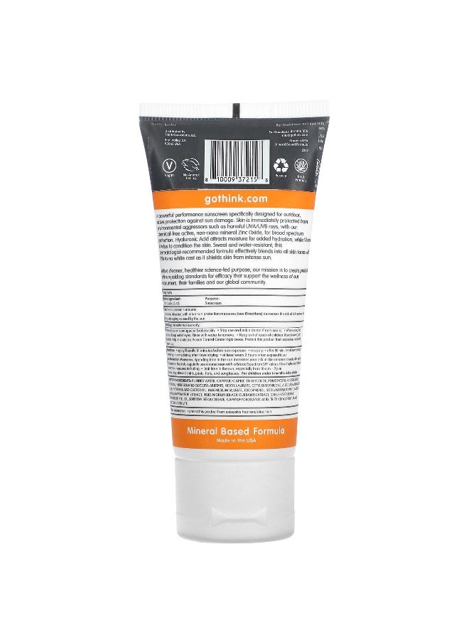 think, Thinksport, Clear Zinc Active Face, SPF 50, 2 fl oz (59 ml)