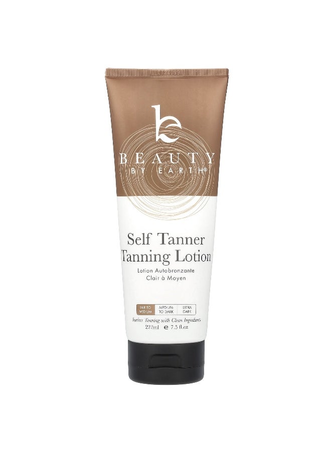Beauty By Earth, Self Tanner Tanning Lotion, Fair To Medium, 7.5 fl oz (222 ml)