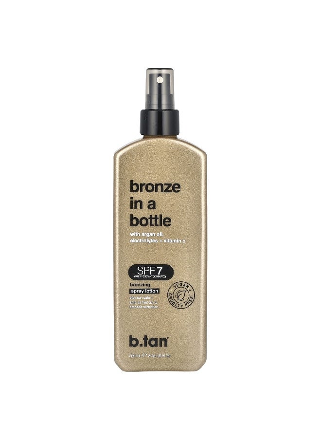 b.tan, Bronze In A Bottle, Bronzing Spray Lotion, SPF 7, 8.45 fl oz (250 ml)