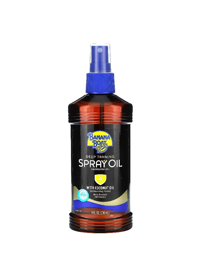 Banana Boat, Deep Tanning Spray Oil with Coconut Oil, SPF 4, 8 fl oz (236 ml)