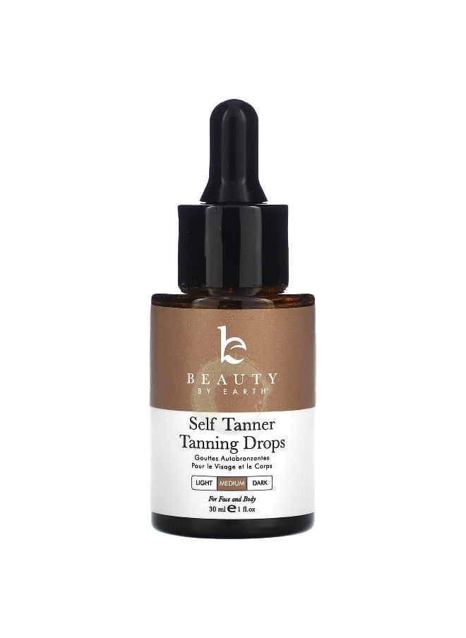 Beauty By Earth, Self Tanner Tanning Drops, Medium , 1 fl oz (30 ml)
