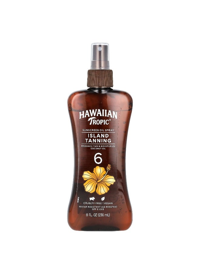 Hawaiian Tropic, Island Tanning, Sunscreen Oil Spray, SPF 6, 8 fl oz (236 ml)