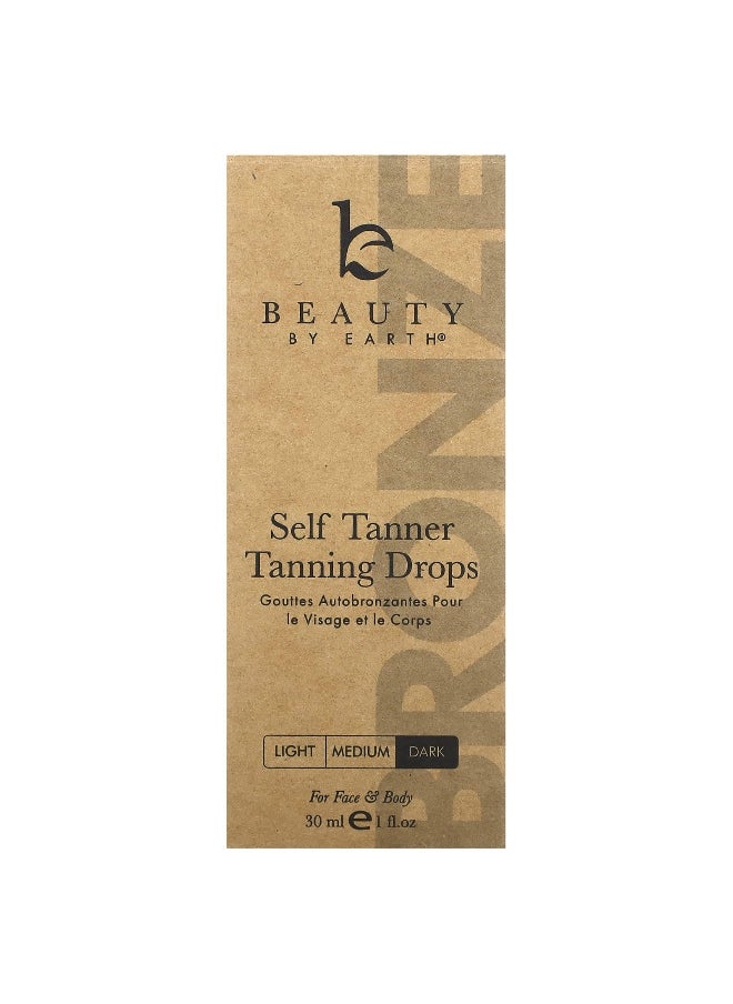 Beauty By Earth, Self Tanner Tanning Drops, Dark, 1 fl oz (30 ml)