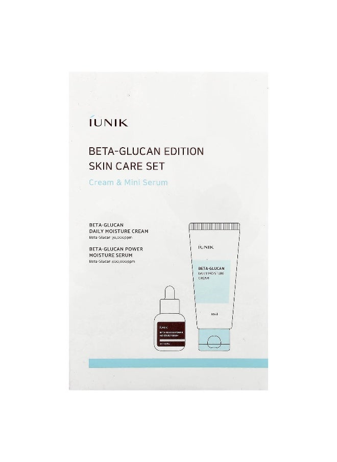 iUNIK, Beta-Glucan Edition Skin Care Set, Cream & Mini Serum, 2 Piece Set