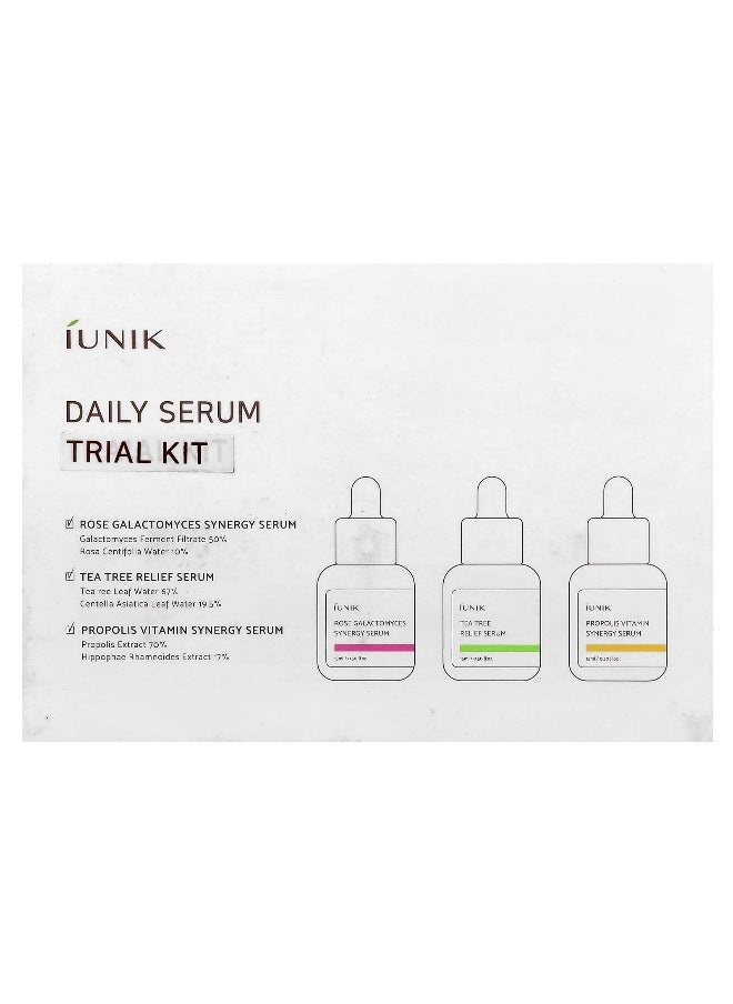 iUNIK, Daily Serum Trial Kit, 3 Piece Set