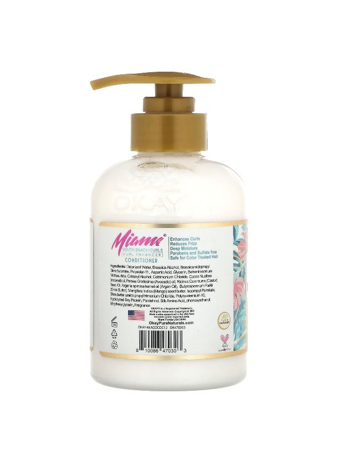 Okay Pure Naturals, Miami South Beach Curls, Coconut Curl Enhancer Conditioner, 12 oz (354.8 ml)