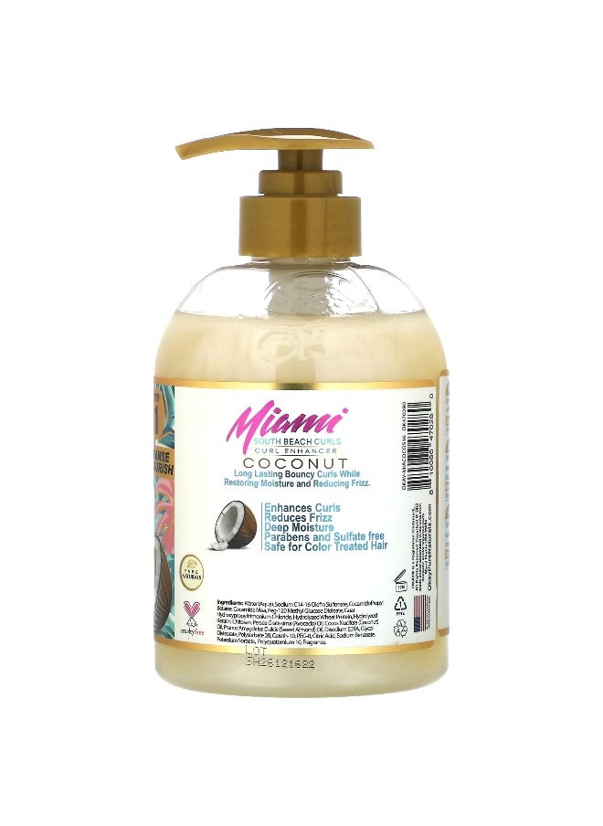 Okay Pure Naturals, Miami South Beach Curls, Curl  Enhancer Shampoo, Coconut, 16 oz (473 ml)