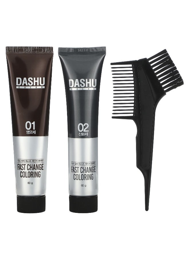 Dashu, Fast Change Coloring, Dark Brown, 1 Application Kit