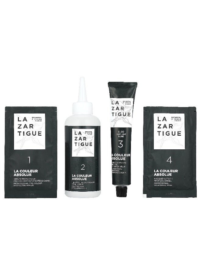 Lazartigue, Permanent Haircolor with Botanical Extracts, 9.00 Very Light Blond, 1 Application