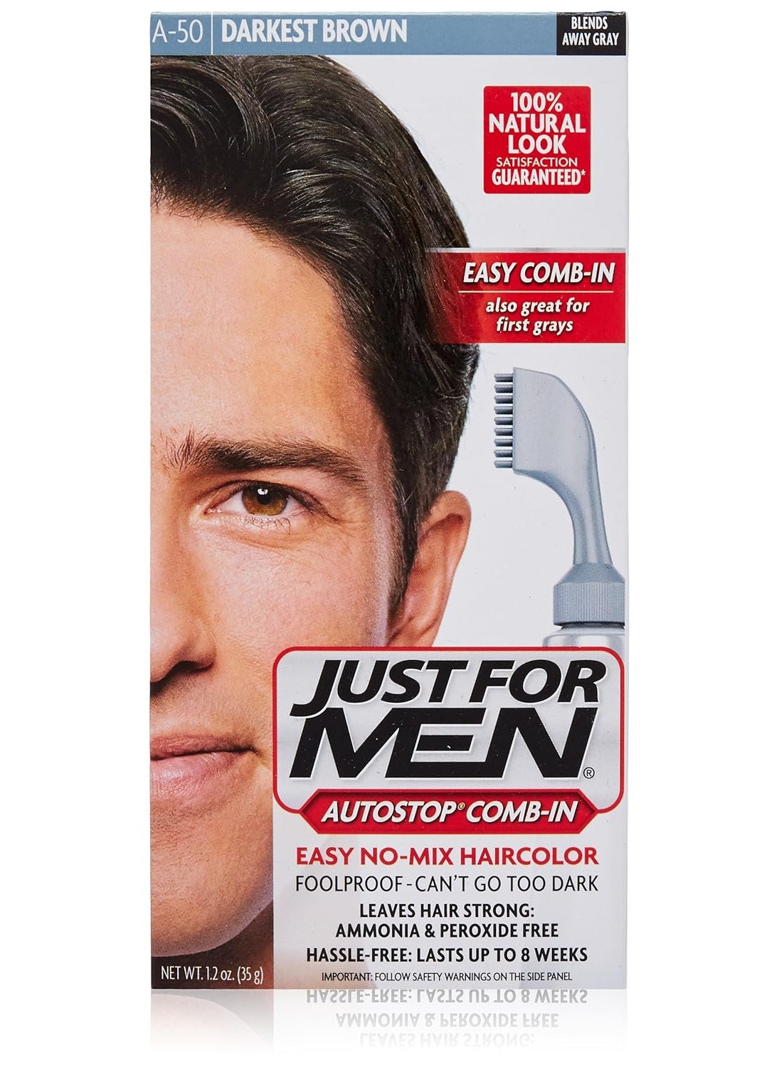 Just For Men Autostop Mens Hair Color Darkest Brown 26 Ounce Pack of 12