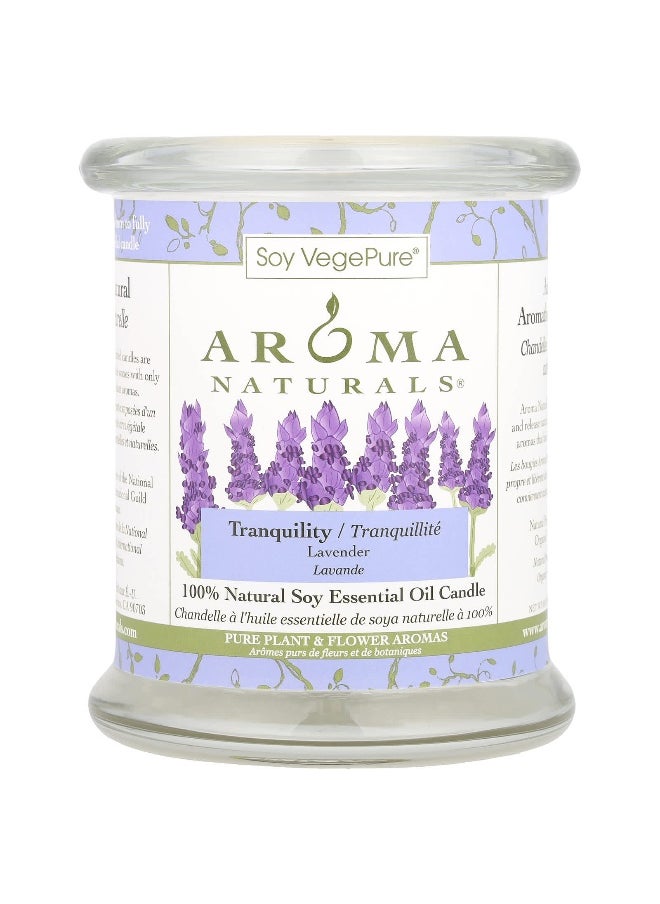 Aroma Naturals, Soy VegePure®, 100% Natural Soy Essential Oil Candle, Tranquility, Lavender, 8.8 oz (260 g)