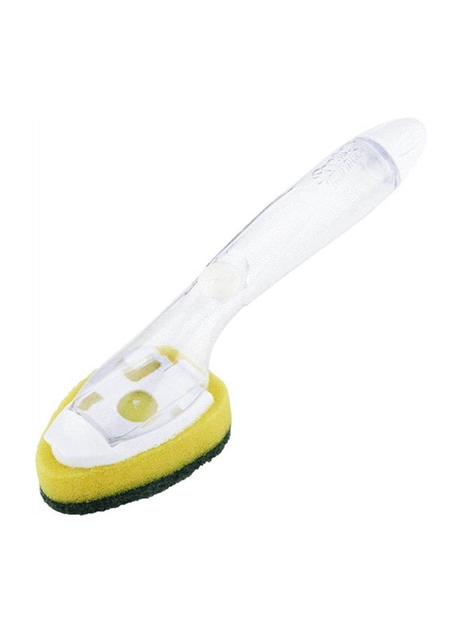 Soap Dispensing Dishwand Clear/Yellow 10centimeter